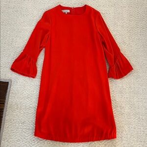 Elegant Red Dress with Bell Sleeves